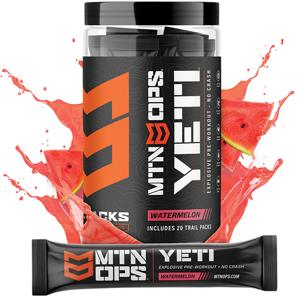 MTN OPS Yeti Pre-Workout Watermelon Trail Packs 20 Count