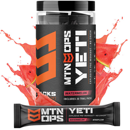MTN OPS Yeti Pre-Workout Watermelon Trail Packs 20 Count