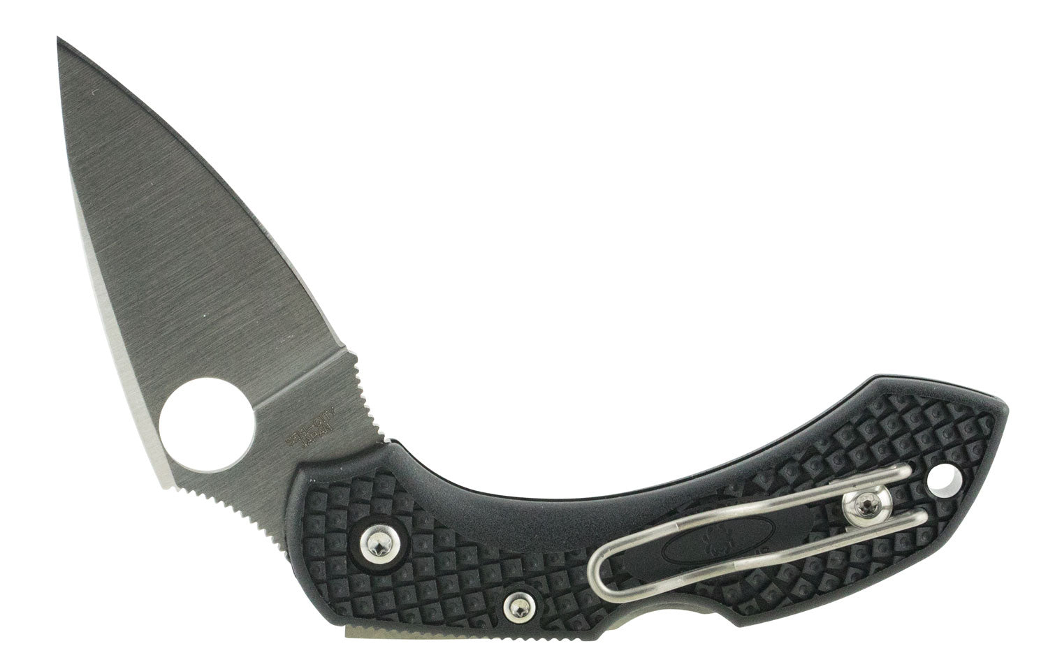 Spyderco C28PBK2 Dragonfly 2 2.25" Folding Clip Point Plain VG-10 SS Blade Black FRN Handle with Pocket Clip
