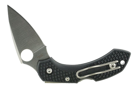 Spyderco C28PBK2 Dragonfly 2 2.25" Folding Clip Point Plain VG-10 SS Blade Black FRN Handle with Pocket Clip