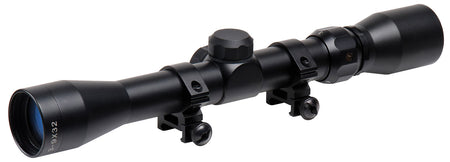 TruGlo Trushot TG-853932B 3-9x32mm Black 1" Tube Duplex Reticle Scope w/3/8" Dovetail Rings