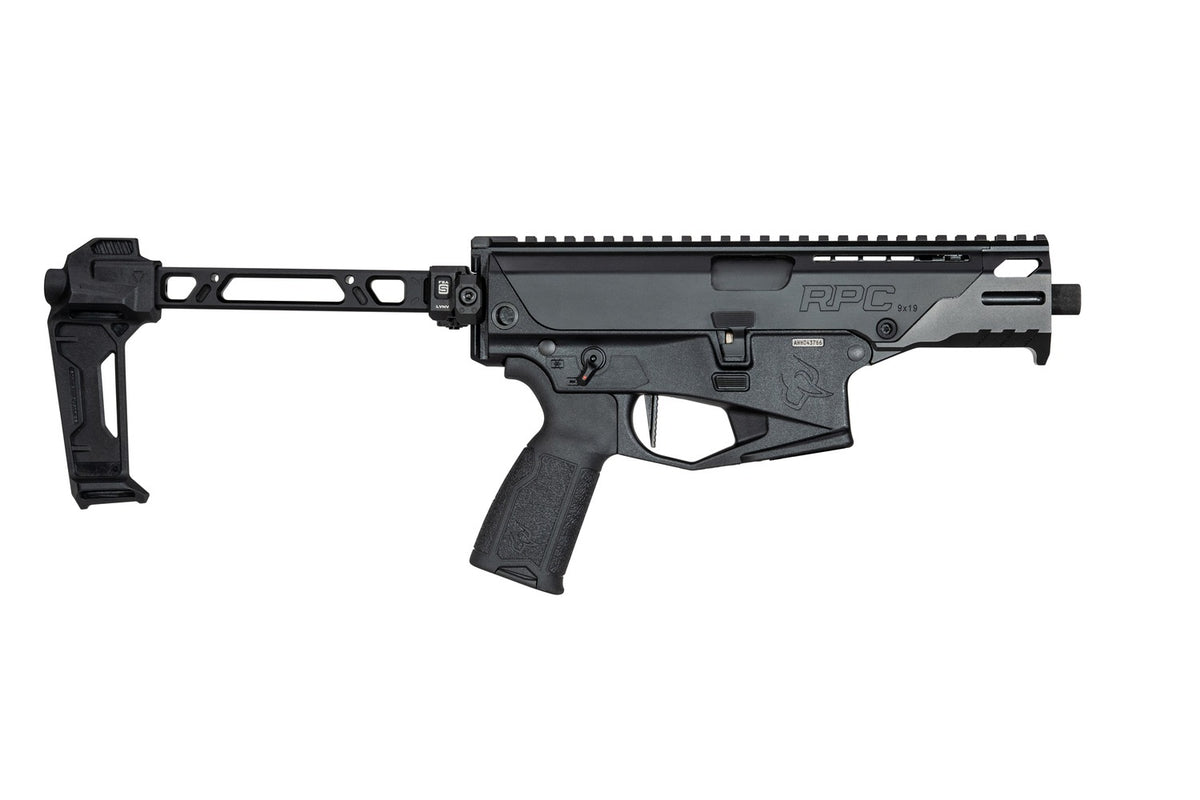 Taurus 1-RPC941-10SIB RPC 9mm Luger 10+1 4.50" Matte Black Threaded Barrel, Steel Receiver w/Picatinny Rail, M-LOK Handguard, Black S.I. Brace, Black Rubber Grip, Ambidextrous