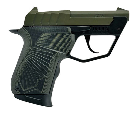 Taurus 1-22TUC13-ODG 22TUC Micro-Compact 22 LR 9+1 2.50" OD Green Tip-Up Barrel, OD Green Cerakote Serrated Slide, Black Polymer Frame, VZ G10 Grip
