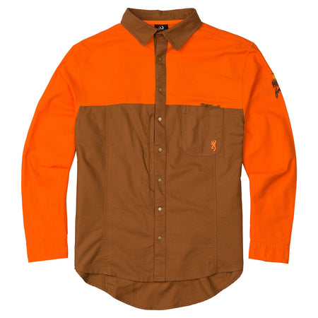 Browning Midweight Upland Hunting Shirt Tan/Blaze Medium