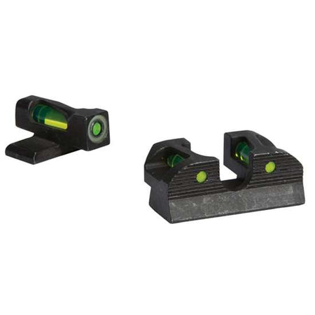 XRay1 Enhanced Day Sight Set No6 Green Front No6 Green Rear No6 Black Rear Round Notch