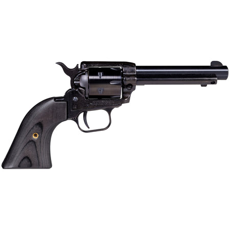 Heritage Mfg RR22B4-BBK Rough Rider 22 LR 6 Shot 4.75" Black Oxide Alloy Steel Barrel, Black Zinc Alloy Frame, Black Oxide Cylinder, Black Laminate Wood Grip