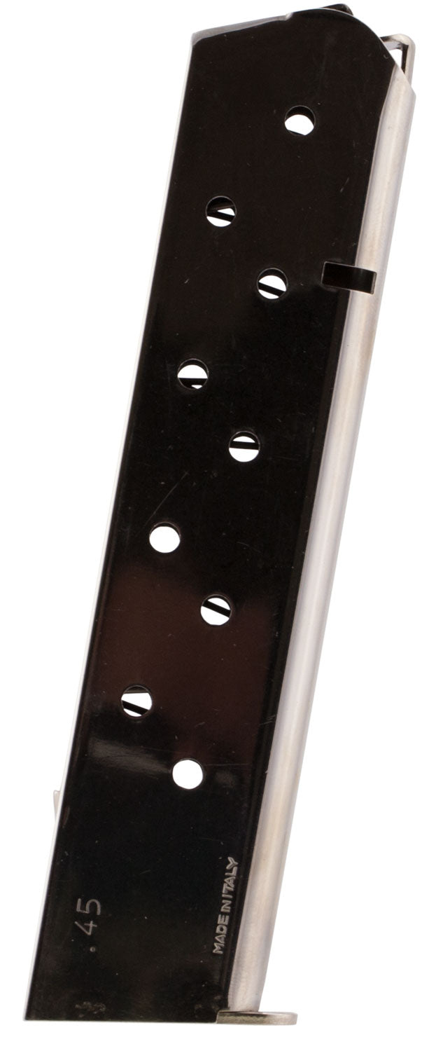 Mec-Gar MGCG4510N 10-Round .45 ACP 1911 Government Extended Magazine Nickel Carbon Steel