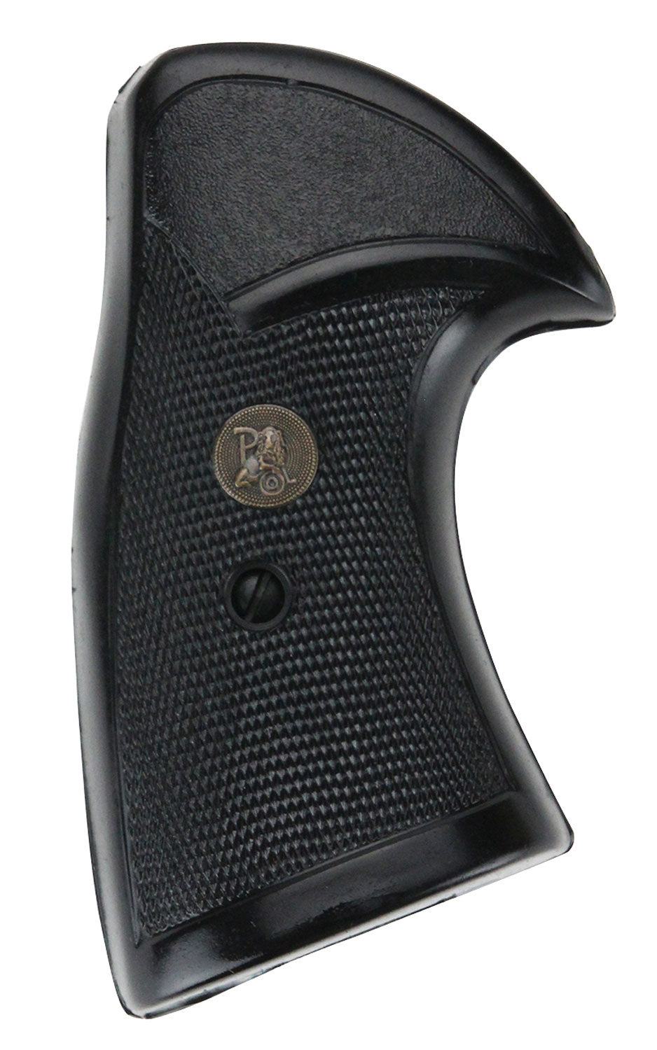 Pachmayr 03267 Presentation Grip Checkered Black Rubber for S&W K/L Frame Square Butt