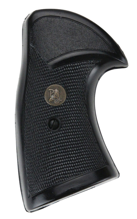 Pachmayr 03267 Presentation Grip Checkered Black Rubber for S&W K/L Frame Square Butt