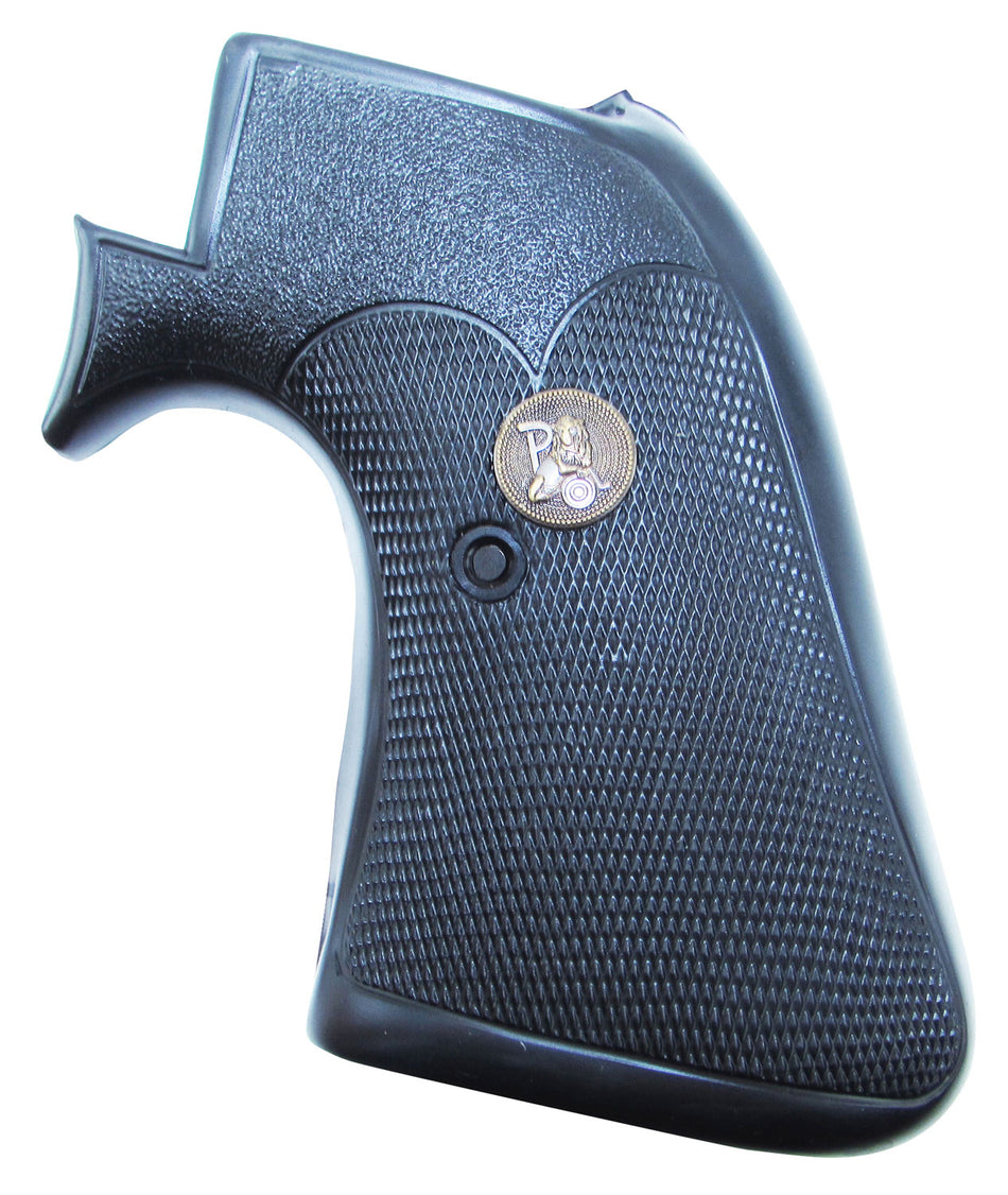 Pachmayr 03163 Presentation Grip Checkered Black Rubber for Ruger Super Blackhawk Square Trigger Guard