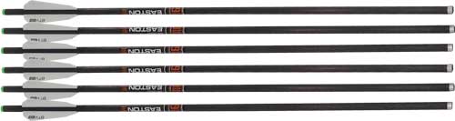 Easton Xbow Bolt 9mm Carbon 22" with 3" Vanes Flat Back Nock 6-Pack