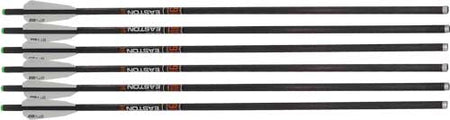 Easton Xbow Bolt 9mm Carbon 22" with 3" Vanes Flat Back Nock 6-Pack