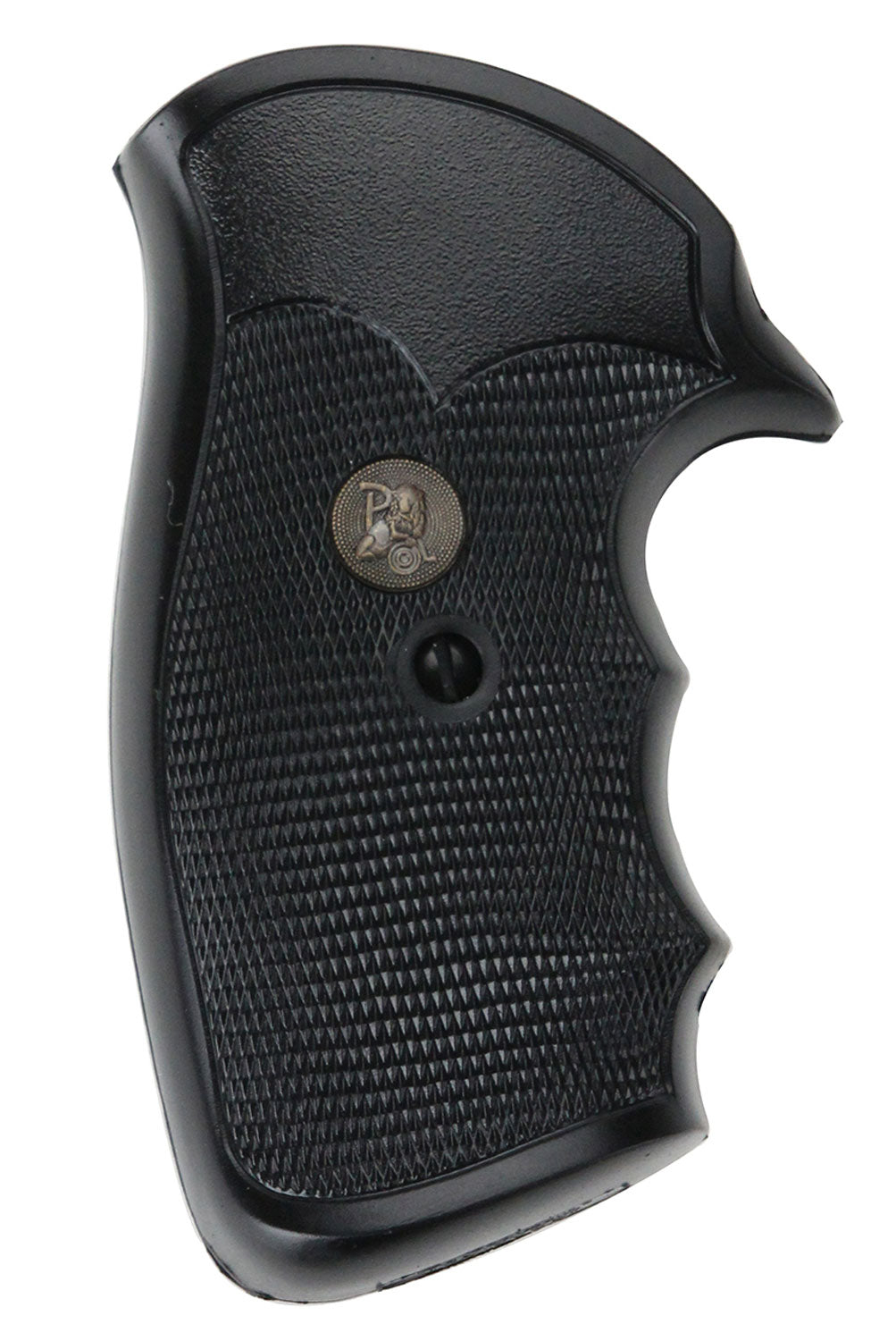 Pachmayr 03264 Gripper Grip Checkered Black Rubber with Finger Grooves for S&W K/L Frame Square Butt