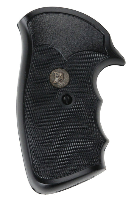 Pachmayr 03264 Gripper Grip Checkered Black Rubber with Finger Grooves for S&W K/L Frame Square Butt