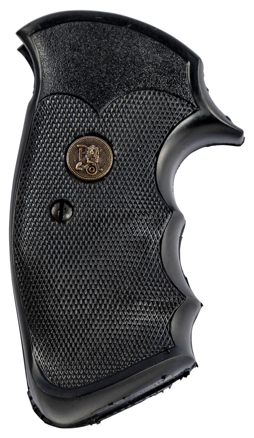 Pachmayr 03265 Gripper Professional Grip Checkered Black Rubber with Finger Grooves S&W K/L Frame Square Butt