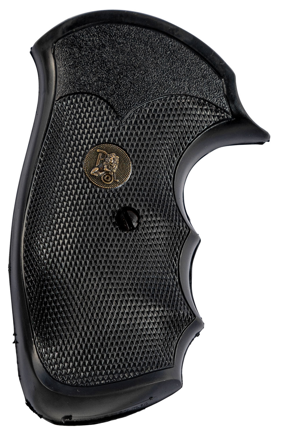 Pachmayr 03249 Gripper Grip Checkered Black Rubber with Finger Grooves for S&W J Frame Round Butt