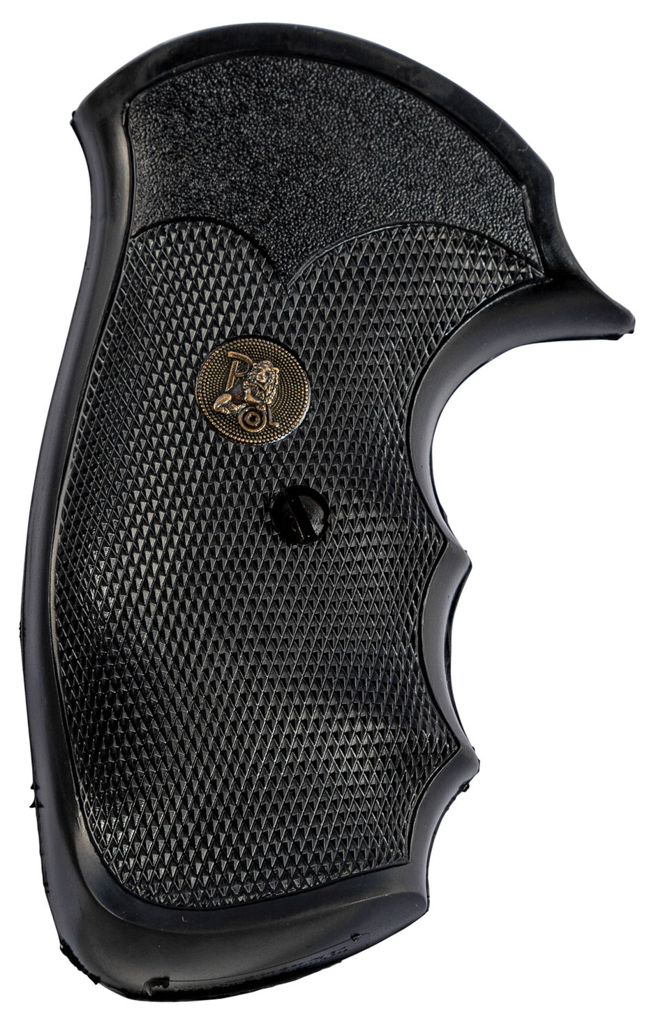 Pachmayr 03249 Gripper Grip Checkered Black Rubber with Finger Grooves for S&W J Frame Round Butt