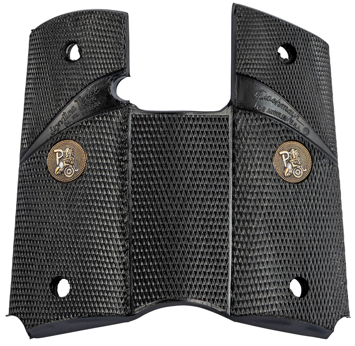 Pachmayr 02545 Signature Grip Wraparound Checkered Black Rubber for Colt Officer Pistol