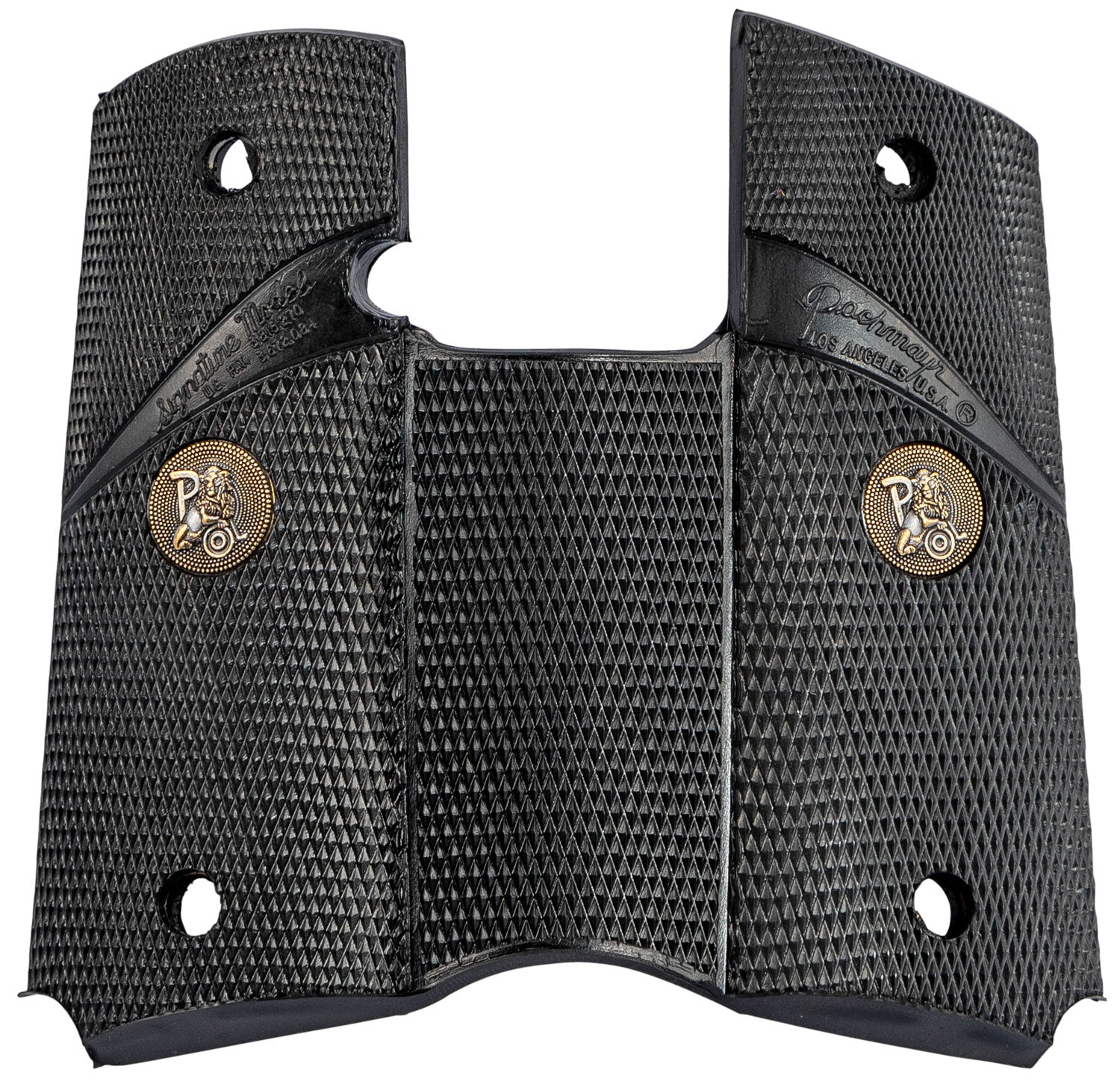Pachmayr 02545 Signature Grip Wraparound Checkered Black Rubber for Colt Officer Pistol
