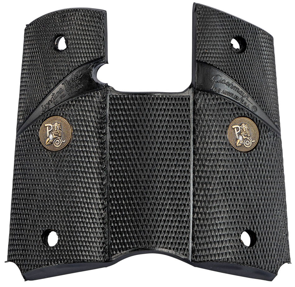 Pachmayr 02545 Signature Grip Wraparound Checkered Black Rubber for Colt Officer Pistol