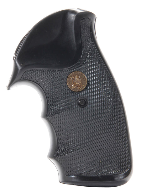 Pachmayr 02521 Gripper Grip Checkered Black Rubber with Finger Grooves for Charter Arms Revolvers