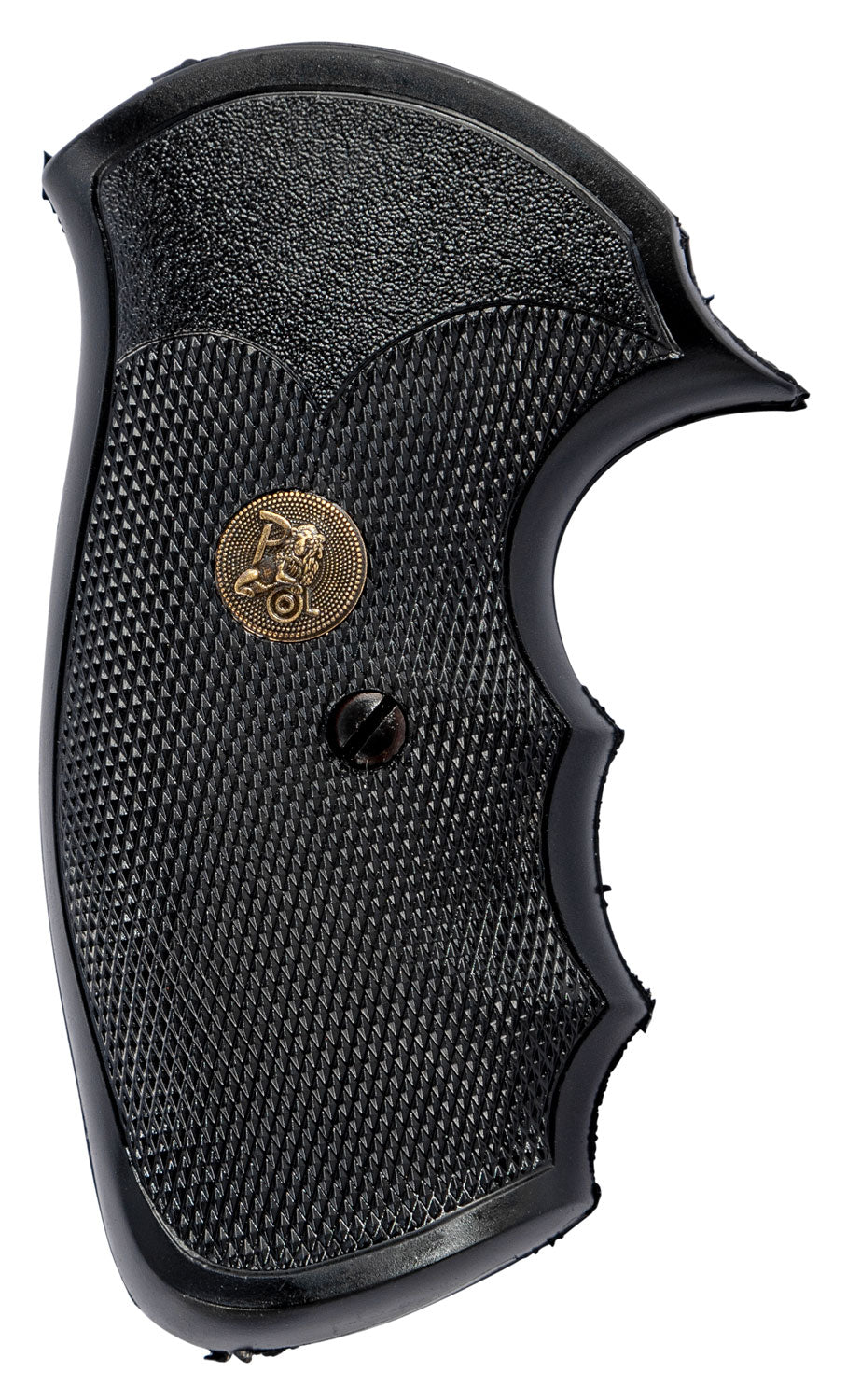 Pachmayr 03250 Gripper Grip Checkered Black Rubber with Finger Grooves for S&W J Frame Square Butt