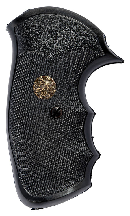 Pachmayr 03250 Gripper Grip Checkered Black Rubber with Finger Grooves for S&W J Frame Square Butt