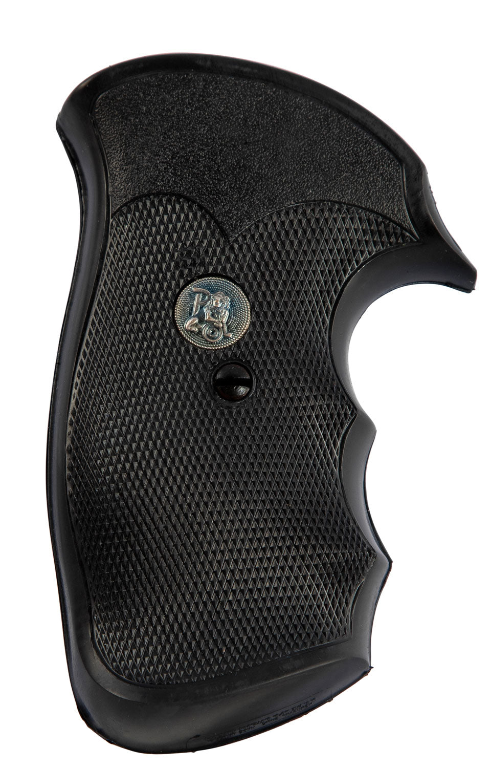 Pachmayr 05056 Decelerator Grip Checkered Black Rubber with Finger Grooves for S&W N Frame Square Butt