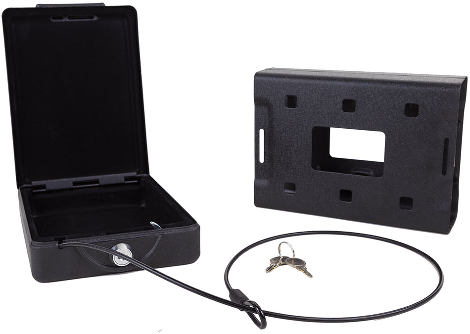 Bulldog BD1100 Car Vault Key Entry Matte Black Powder Coat Steel Holds 1 Handgun 8.7" x 6" x 2.5"