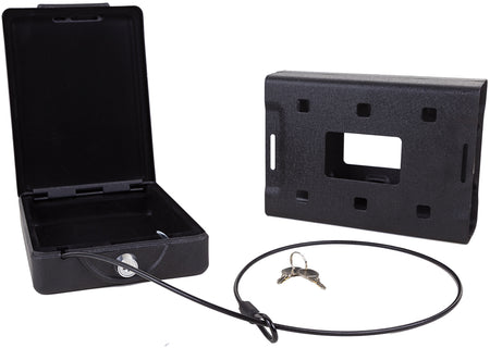 Bulldog BD1150 Car Vault Key Entry Matte Black Powder Coat Steel Holds 1 Handgun 11.3" x 6.9" x 2.5"