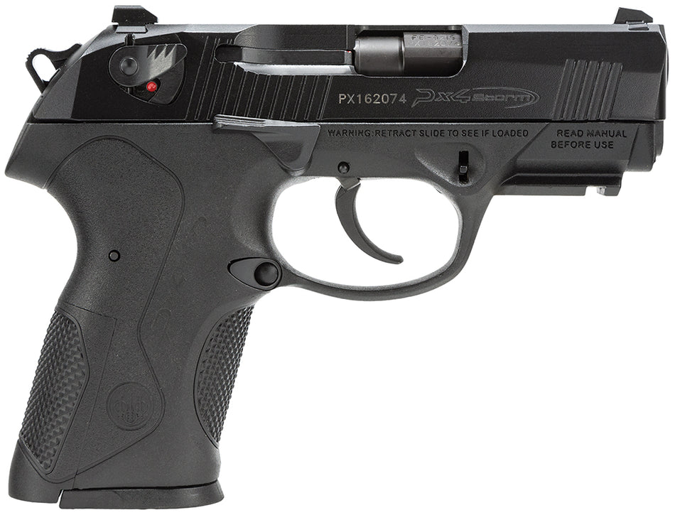 Beretta USA JXC9F20 Px4 Storm Compact 9mm Luger 10+1 3.27" Black Steel Barrel, Black Bruniton Serrated Steel Slide, Black Polymer Frame w/Picatinny Rail & Interchangeable Backstrap Grip, Ambidextrous