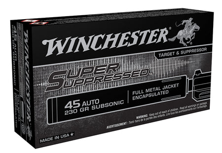 Winchester Super Suppressed .45 ACP/Auto 230 gr FMJ ammo