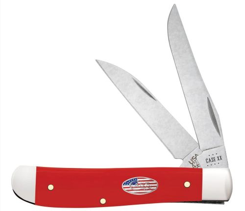 Case Knives American Workman Red Synthetic Mini Trapper Folding Knife