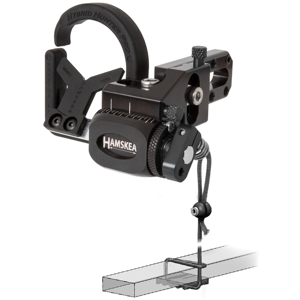 Hamskea Hybrid Hunter Pro Rest Micro Tune Black Left Hand