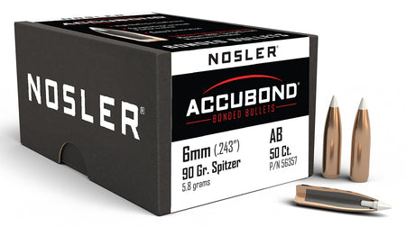 Nosler AccuBond 6mm 90gr Polymer Tip Hunting Bullets 50/Box