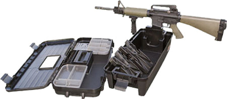 MTM Case-Gard TRB40 Tactical Range Box Black Polymer with Gun Forks