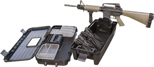 MTM Case-Gard TRB40 Tactical Range Box Black Polymer with Gun Forks