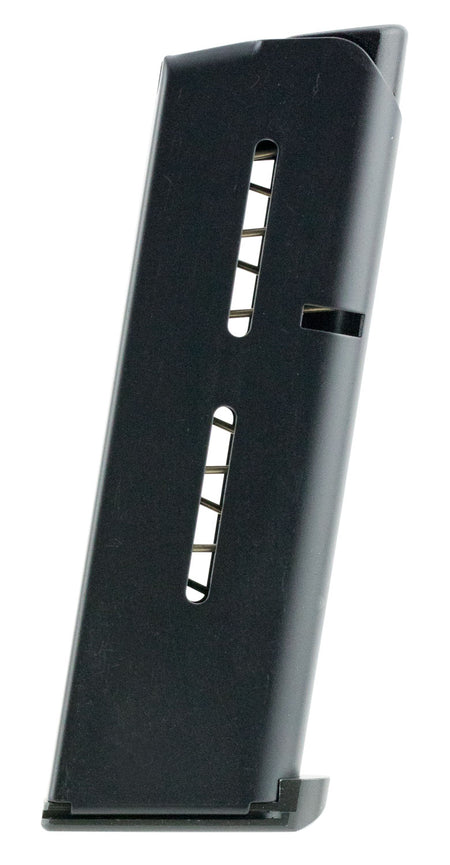 Wilson Combat 47OXCB 1911 Officer 7rd .45 ACP Lo-Profile Steel Floorplate Magazine Black Stainless