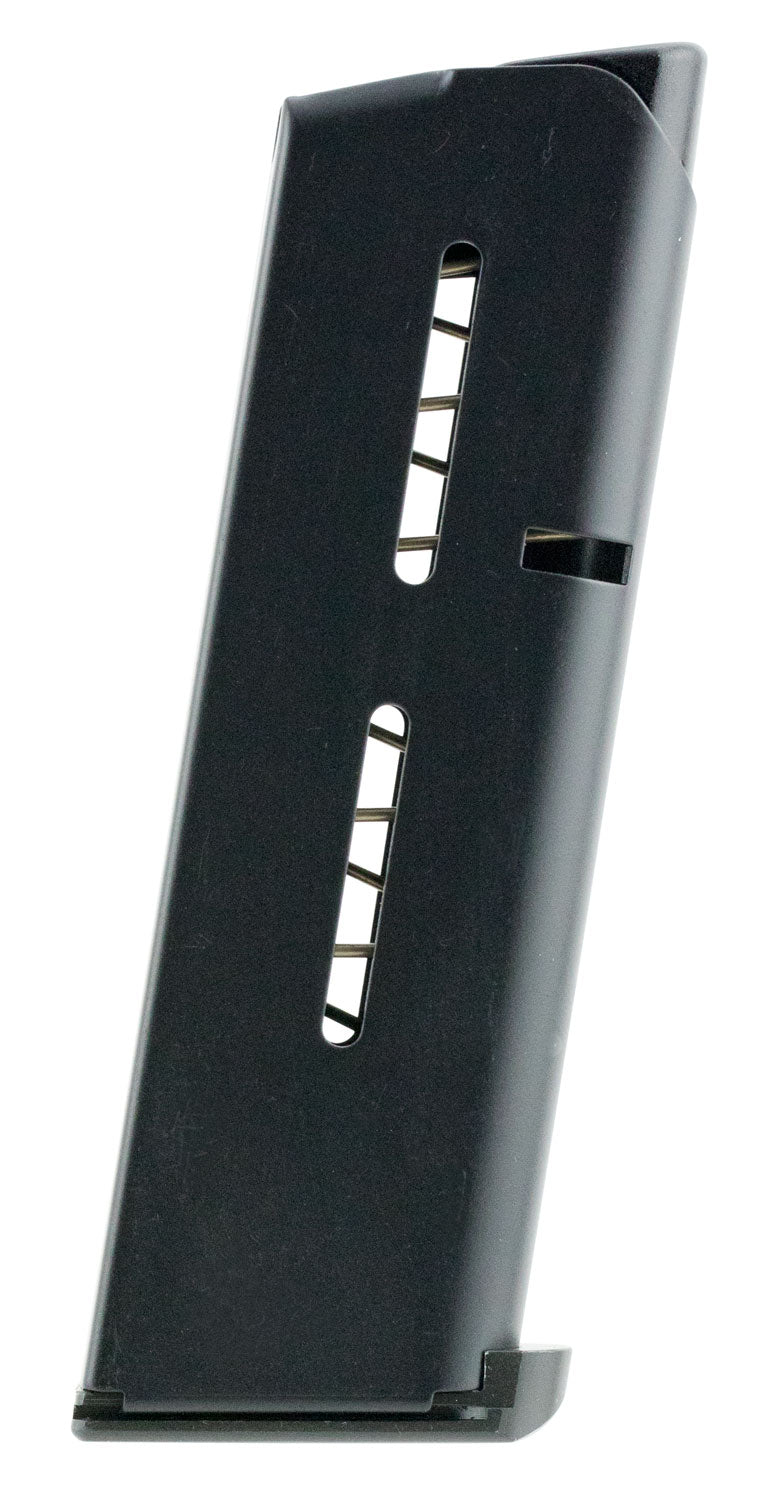 Wilson Combat 47OXCB 1911 Officer 7rd .45 ACP Lo-Profile Steel Floorplate Magazine Black Stainless