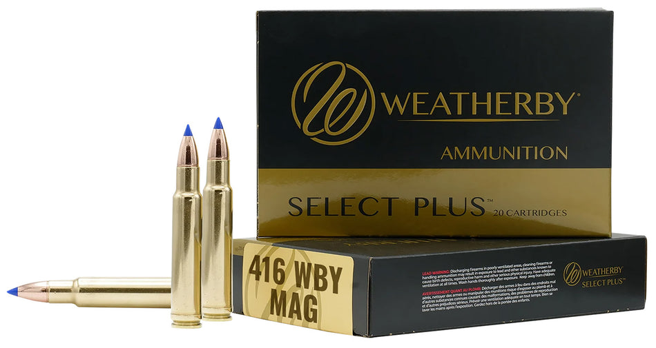 Weatherby B416350TTSX Select Plus Barnes Tipped TSX Lead Free  350 Grain .416 Wthby Mag