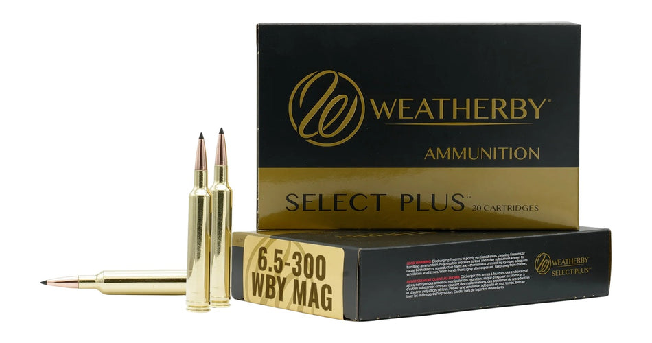 Weatherby Select Plus 6.5-300 Weatherby Mag 129 gr CSHP ammo