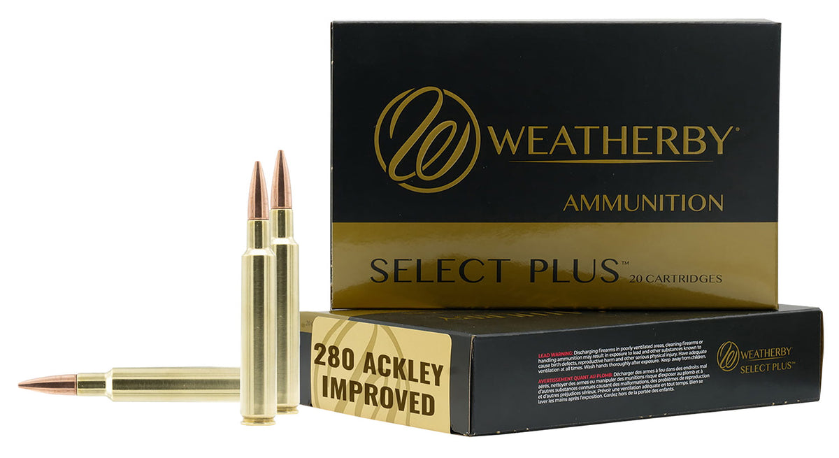 Weatherby Select Plus .280 Ackley 168 gr BTHP ammo