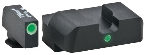 AmeriGlo GL102 i-Dot Sight Set for Glock - Green Tritium White Outline Front & Green Rear