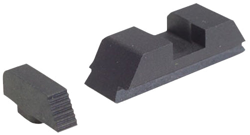 AmeriGlo GT504 Range Series Sight Set for Glock - Black Serrated Front & Black Rear