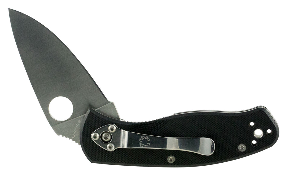 Spyderco C136GP Persistence 2.77" Folding Drop Point Plain 8Cr13MoV SS Blade Black G10 Handle with Pocket Clip