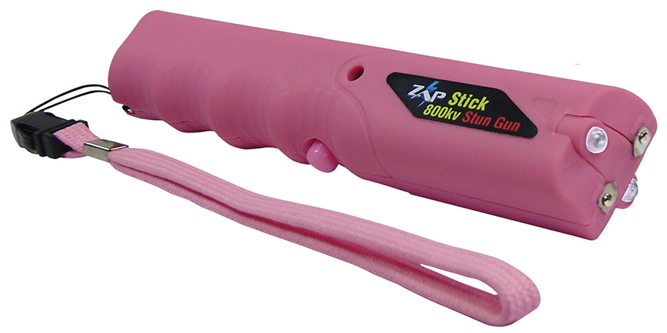 Zap ZAPSTK800FP Zap Stick Stun Gun Range of Contact Pink Plastic 800000 Volts