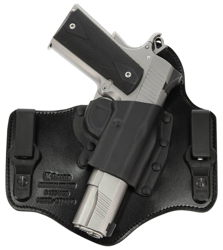 Galco KingTuk Deluxe IWB Holster for 1911 4-5" Barrel - Black Kydex/Leather UniClip, Right Hand