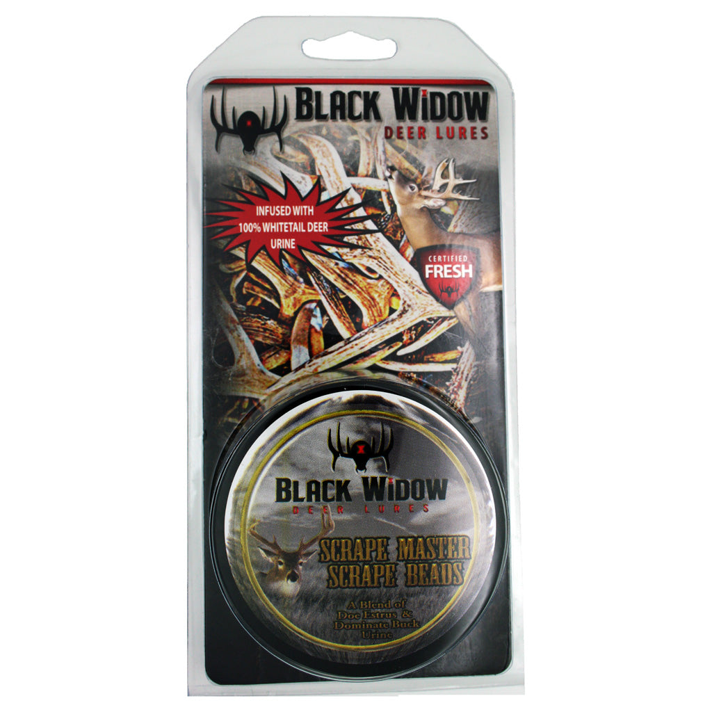 Black Widow Scrape Master Scrape Beads Deer Scent Attractant 2 oz.