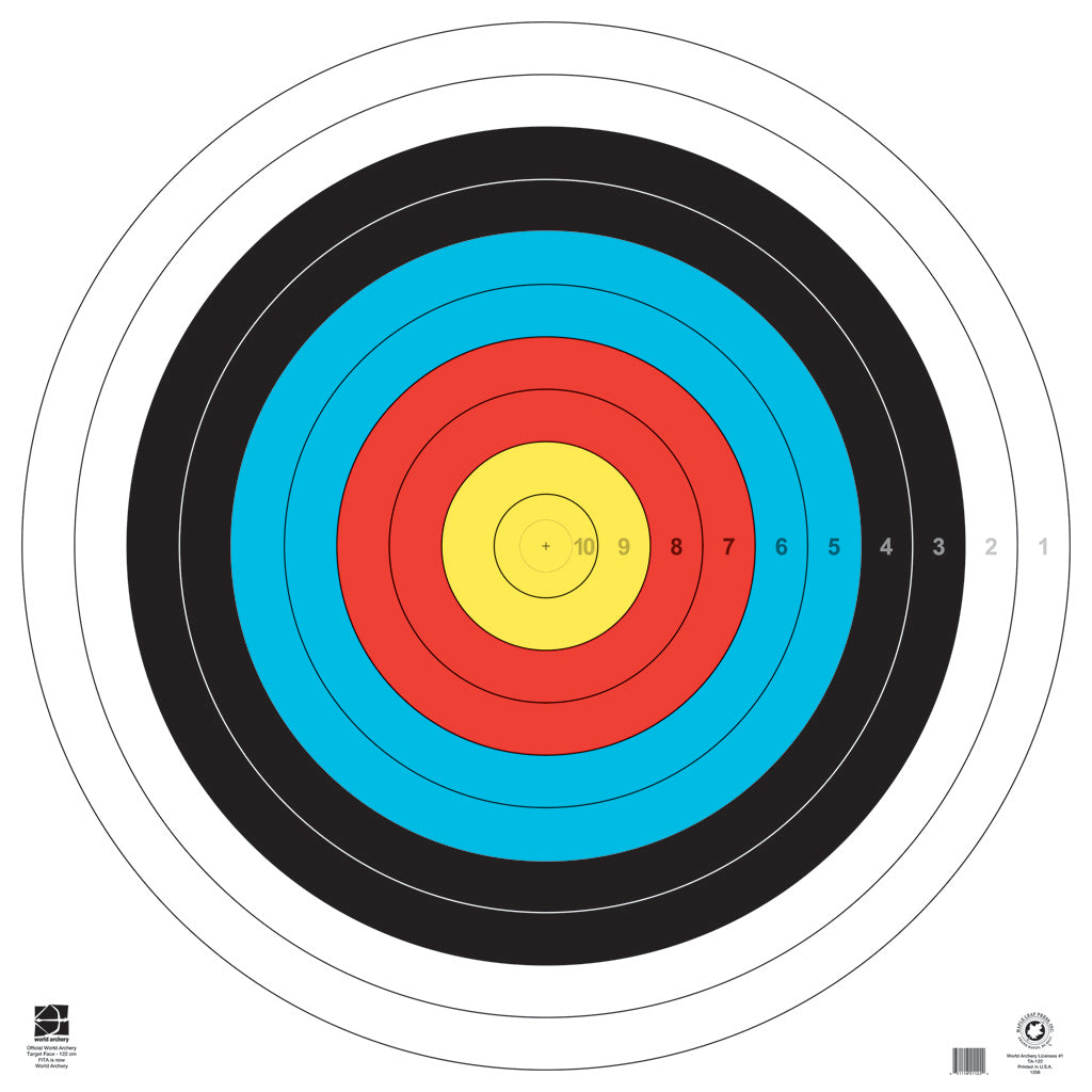 Maple Leaf Official World Archery Target Face 122 cm Tag Weight Stock 15-Pack