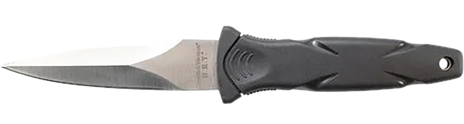 Smith & Wesson SWHRT3 H.R.T. Fixed Blade Knife 3.50" Dual Edge Spear Point Black TPR Handle with Sheath 7.5" OAL